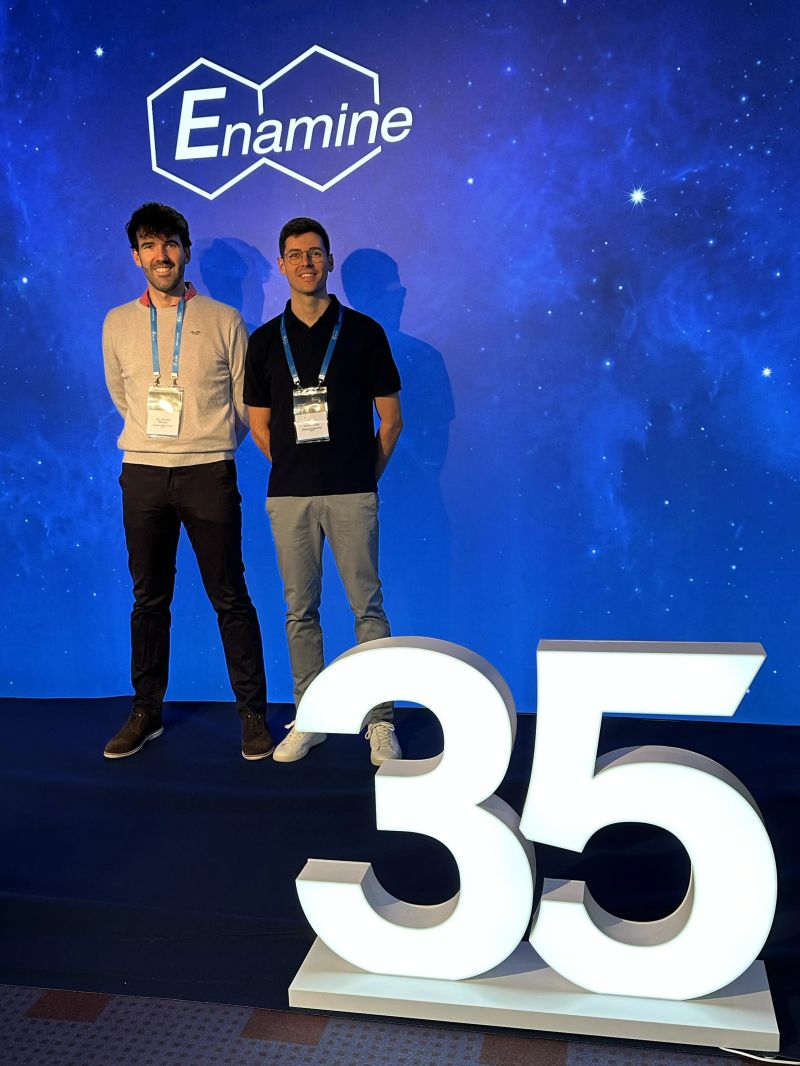 Manel Gil Sorribes and Ferran Planas at the Enamine 35th Anniversary Conference
